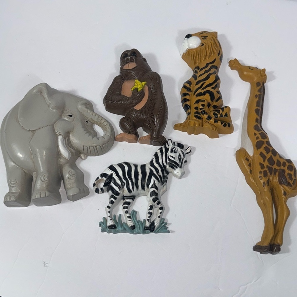 Burwood Products 3354-1 thru 5 Jungle Safari Zoo- giraffe, elephant, & more. .2